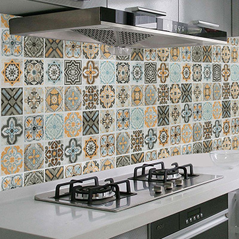 Modern Peel and Stick Backsplash Wall Tile PVC Wallpaper for Kitchen