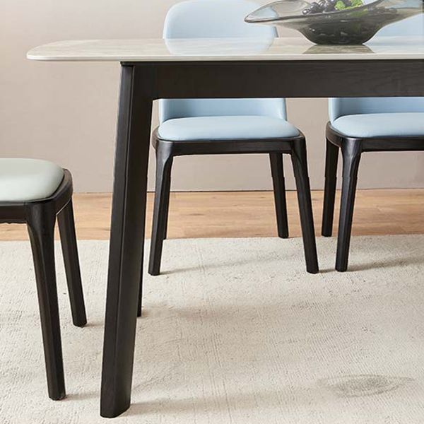 Mesa de piedra sinterizada Mesa industrial de 4 patas para comedor