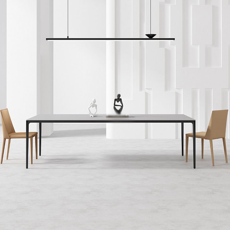 Modern Sintered Stone Top Dining Set Rectangle 1/2/3/5 Pieces Dining Table with Chairs