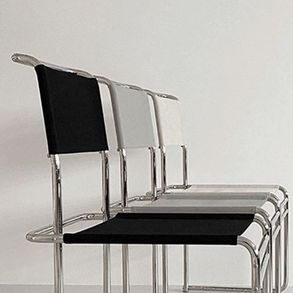 Modern Style Side Chair Faux Leather Armless Dining Chair for Kitchen