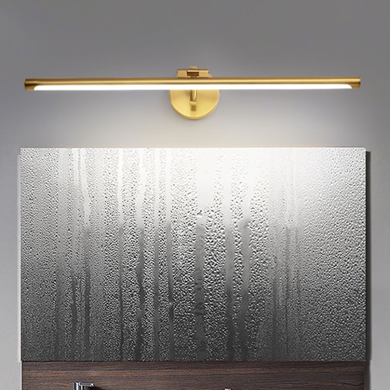 Adjustable LED Mirror Front Light 1-Light Vanity Light with Acrylic Shade for Bathroom