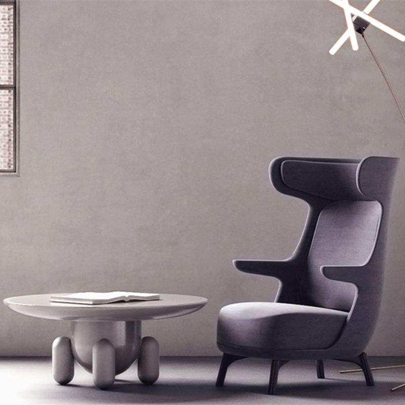 Scandinavian Round Coffee Table Abstract Base Cocktail Table