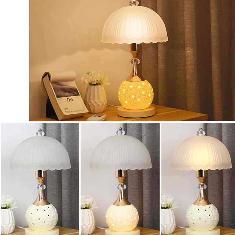 1 lampes de table de nuit légères de la lampe de table en verre de style moderne