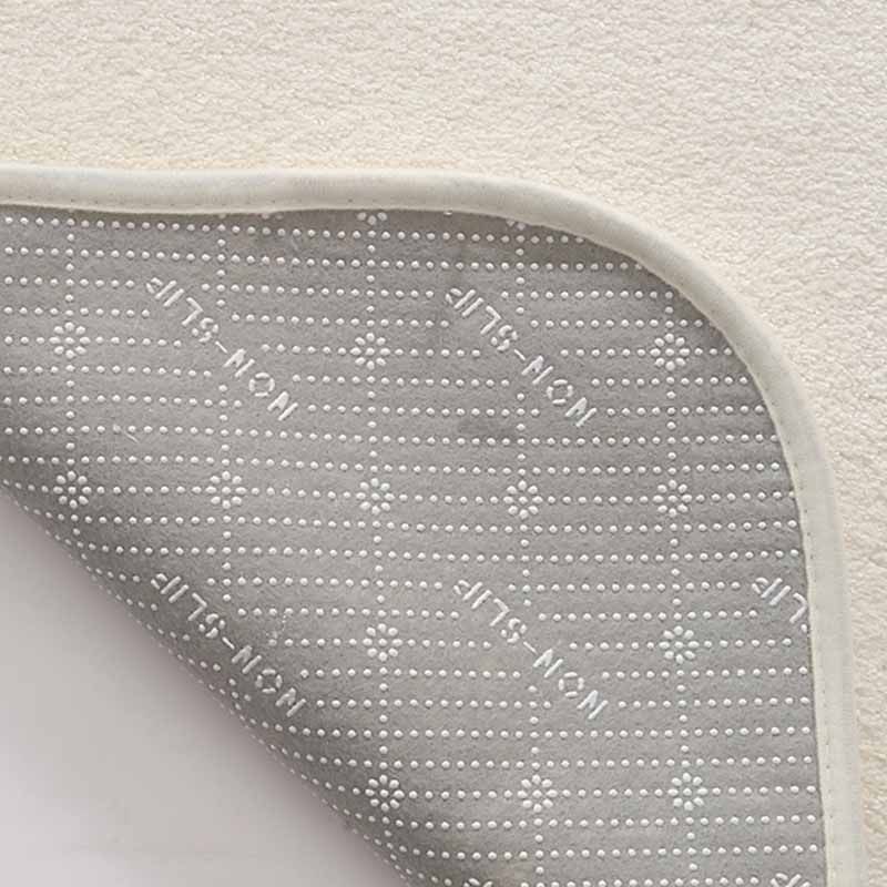 Beige Modern Rug Polyester Solid Color Area Rug Stain Resistant Rug for Living Room