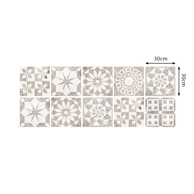 Mandala Pattern Marble Wallpapers Contemporary PVC Stick On Wall Covering in Brown
