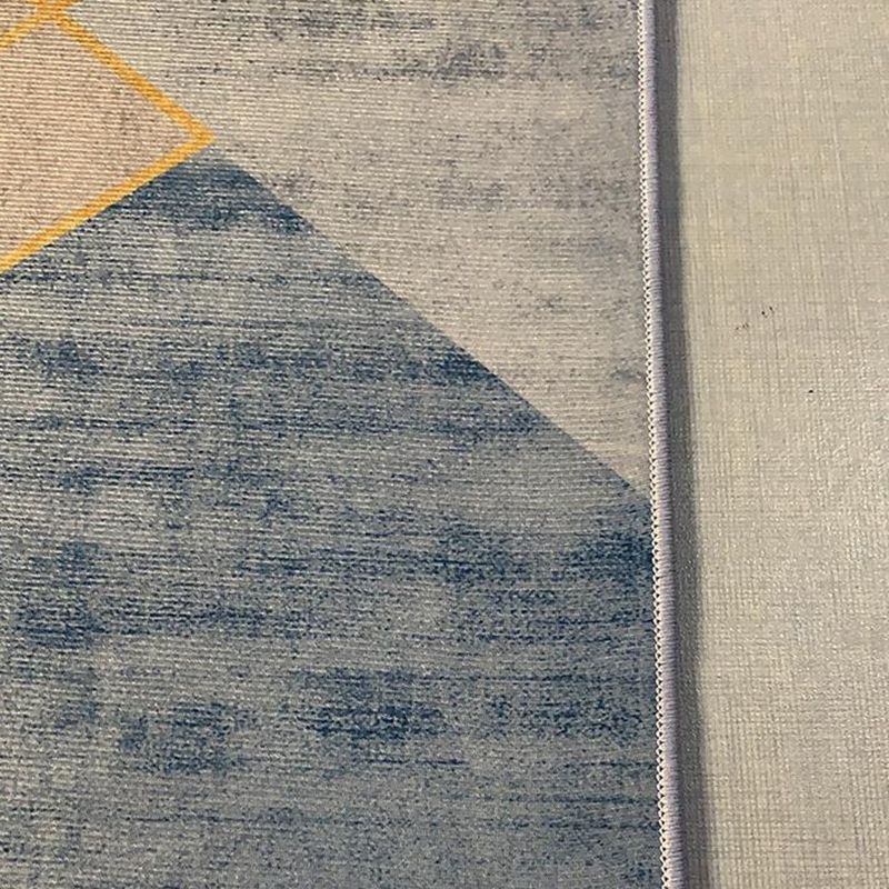 Gray Modern Rug Polyester Graphic Rug Stain Resistant Rug for Home Decor