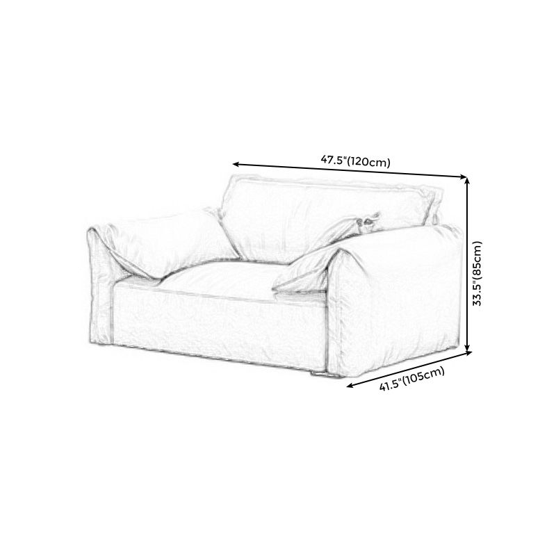 Almohada reposabrazos/tapicería de látex imitación tapicería de cuero sofá rectangular beige