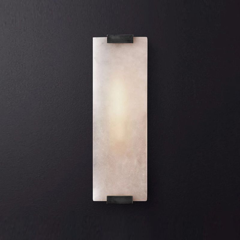 Modern Brass Wall Light Rectangle Shape Wall Sconce Light for Bedroom