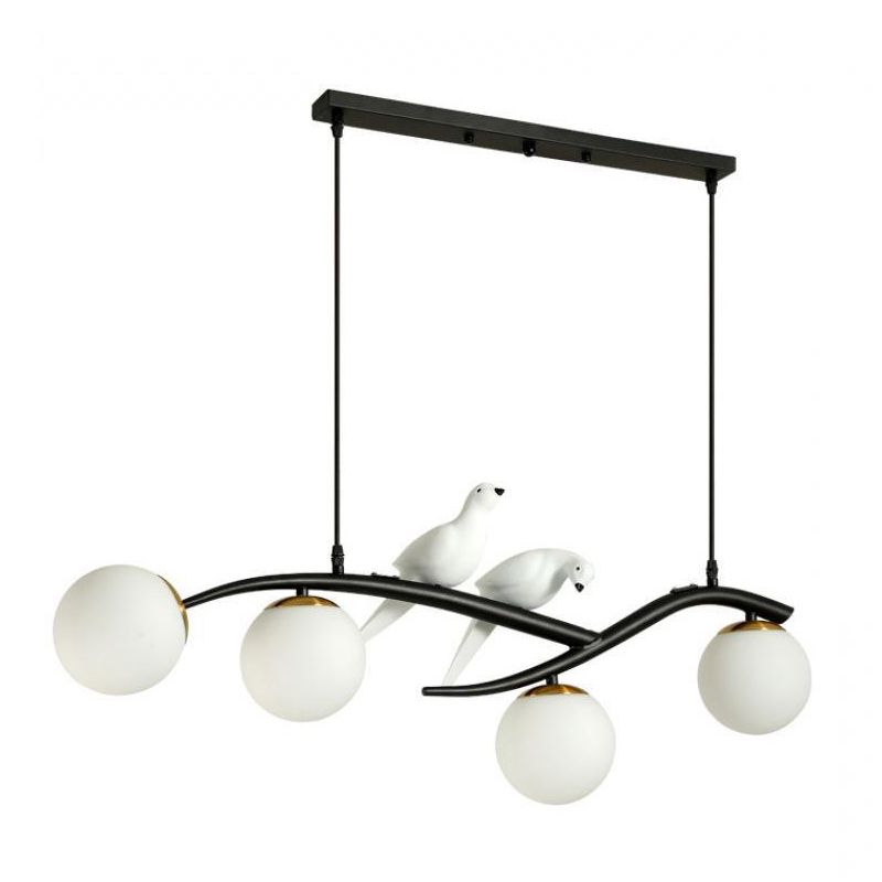 Modern Kitchen Island Lighting Globe Shaded Golden/Black Ceiling Light for Home