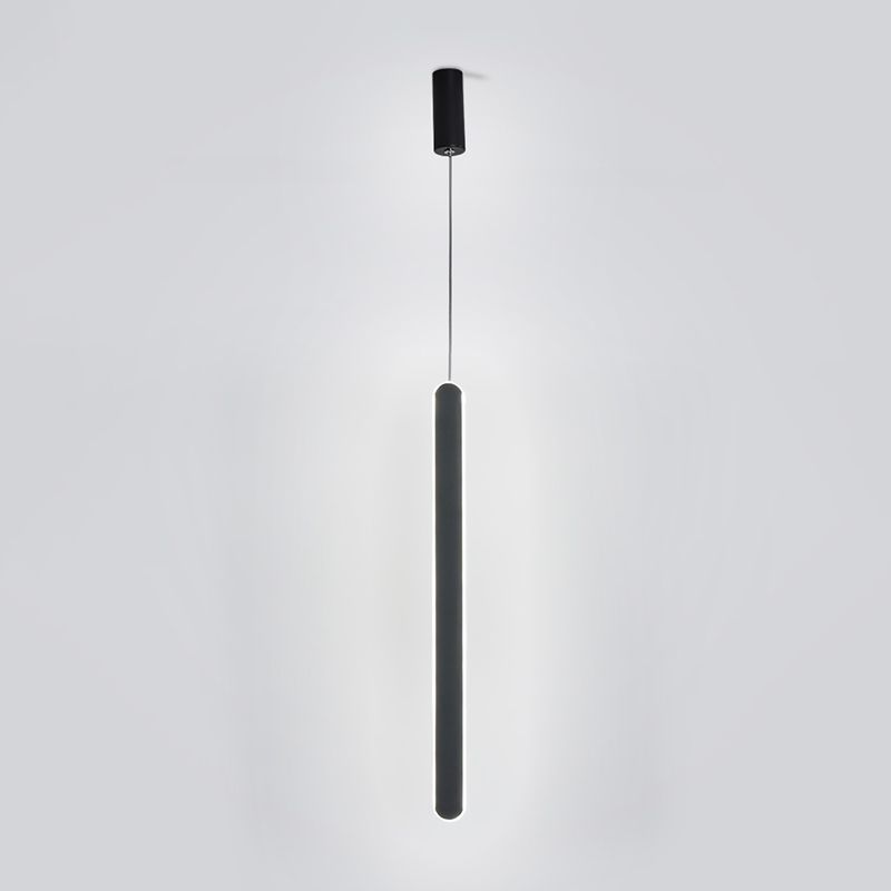 Minimalism LED Pendant Light Acrylic 1-Light Linear Down Lighting for Bedroom