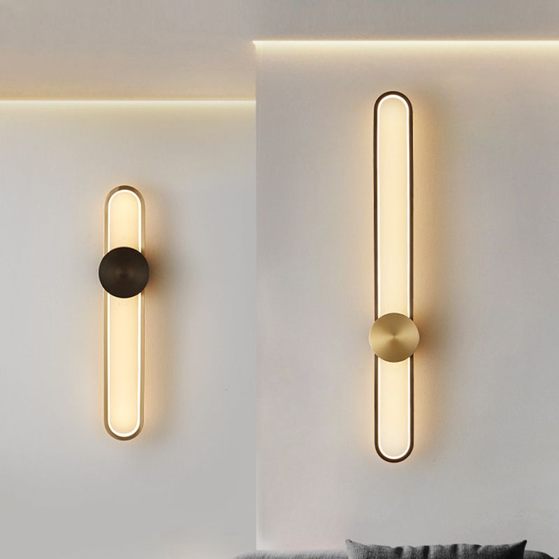 Living Room Wall Light Modern Oval Shape LED Simple Wall Mount Lighting