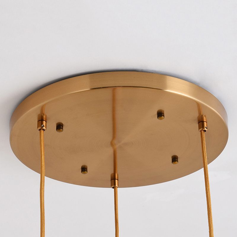 Wrought Iron Indoor Hanging Lamp in Modern Creative Style Globe Glass Pendant Light for Dining Room