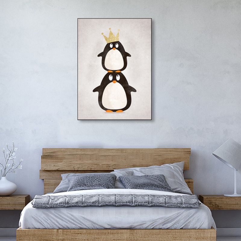 Cartoon-Tier-Wanddekoration, pastellfarbene, mit Kunst umwickelte Leinwand für Kinder für das Esszimmer