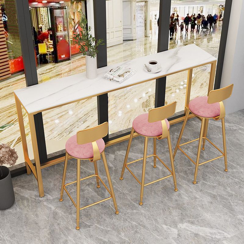 1/2/4 Piece Glam Matte Finish Pub Dining Set Sintered Stone Bar Table Set