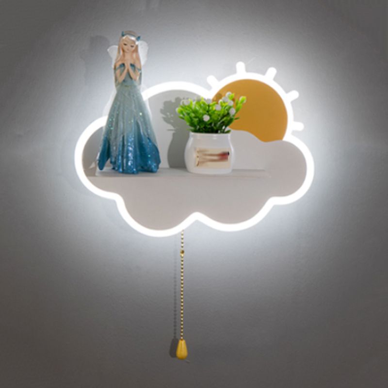 Modern Style Cloud Shaped Sconce Light Fixtures Metal 1 Light Wall Mounted Lighting