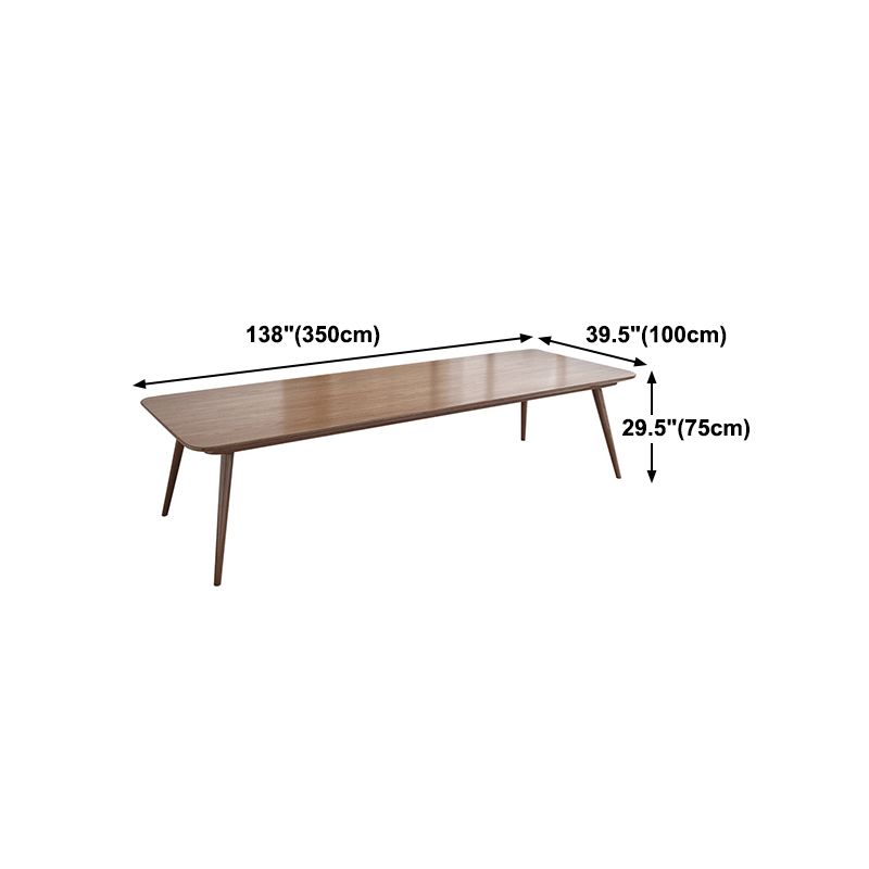 Pine Wood Top Dining Table Traditional Luxury  Rectangle Table with 4 Legs