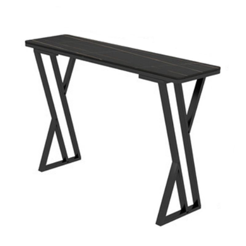 Industrial Stone Bar Wine Table Rectangle Coffee Shop Bar Height Cocktail Table