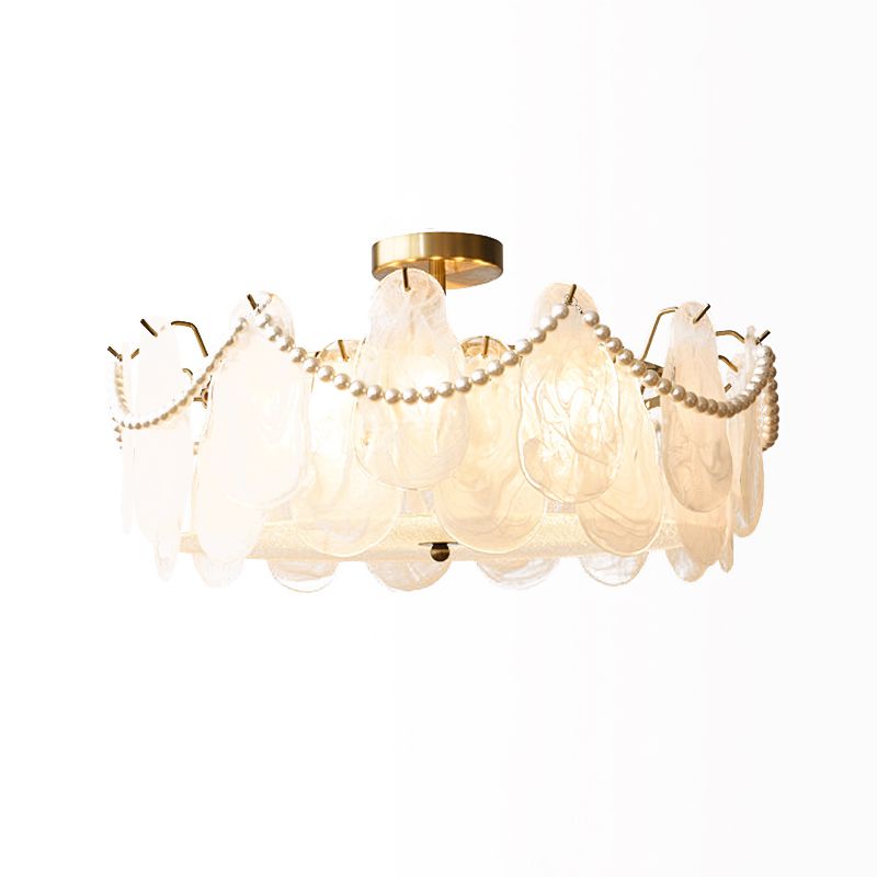 Contemporary Ceiling Lamp Creative Glass Flush Mount Light Fixture