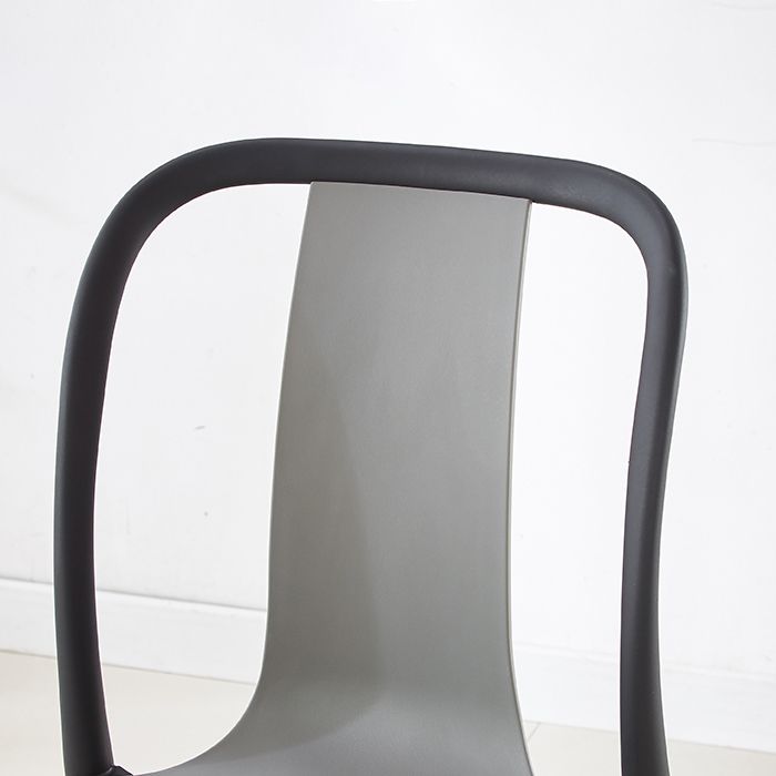 Modern Dining Room Armless Plastic Slat Back Stacking Dining Chair