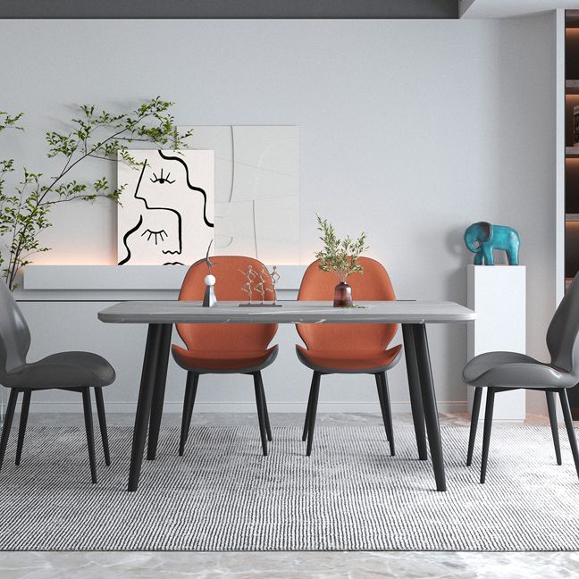 Contemporary Indoor-Outdoor Metal Chair Home Wingback Armless Side Chair