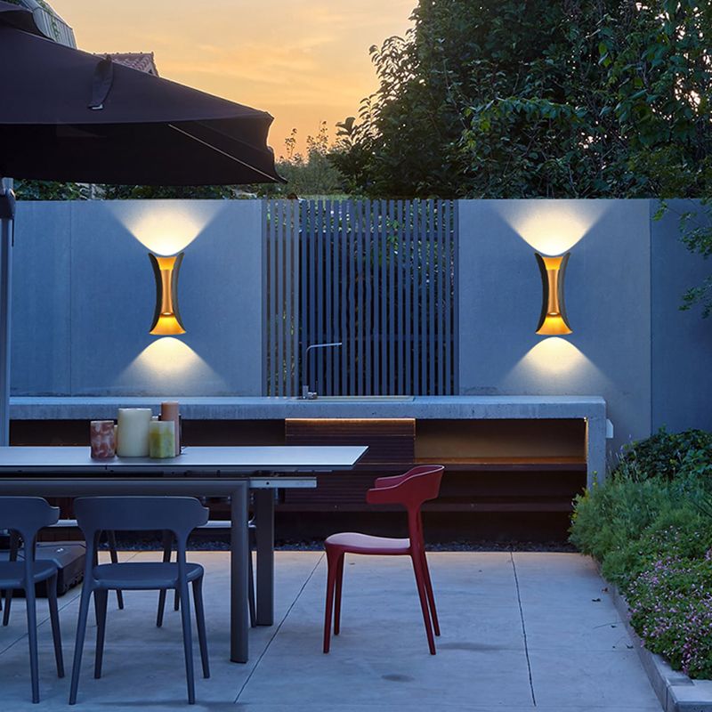 Estilo moderno Luz de pared de aluminio Geométrica 2 luces LEA LED LEA LEA EN NEGRO PARA EL AUTO