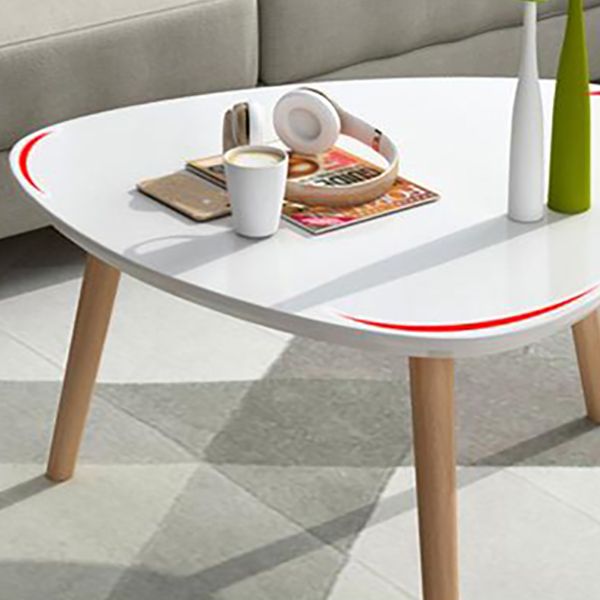 Contemporary Coffee Table Wooden 4 Legs Coffee Cocktail Table