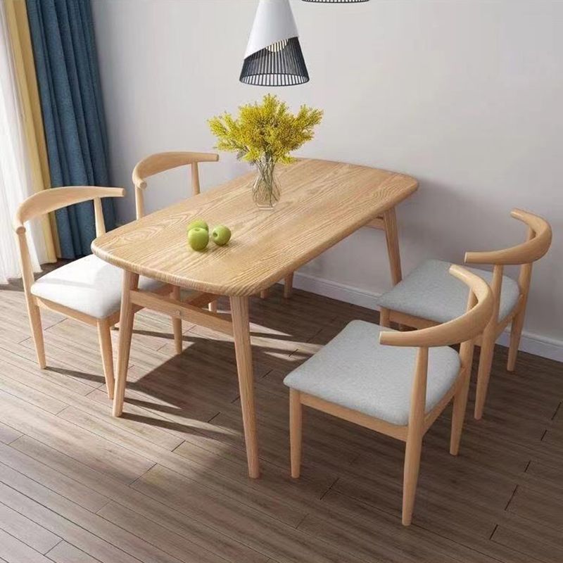Dining Room Dinner Kitchen Table Oval Wooden 4 Legs Dining Table