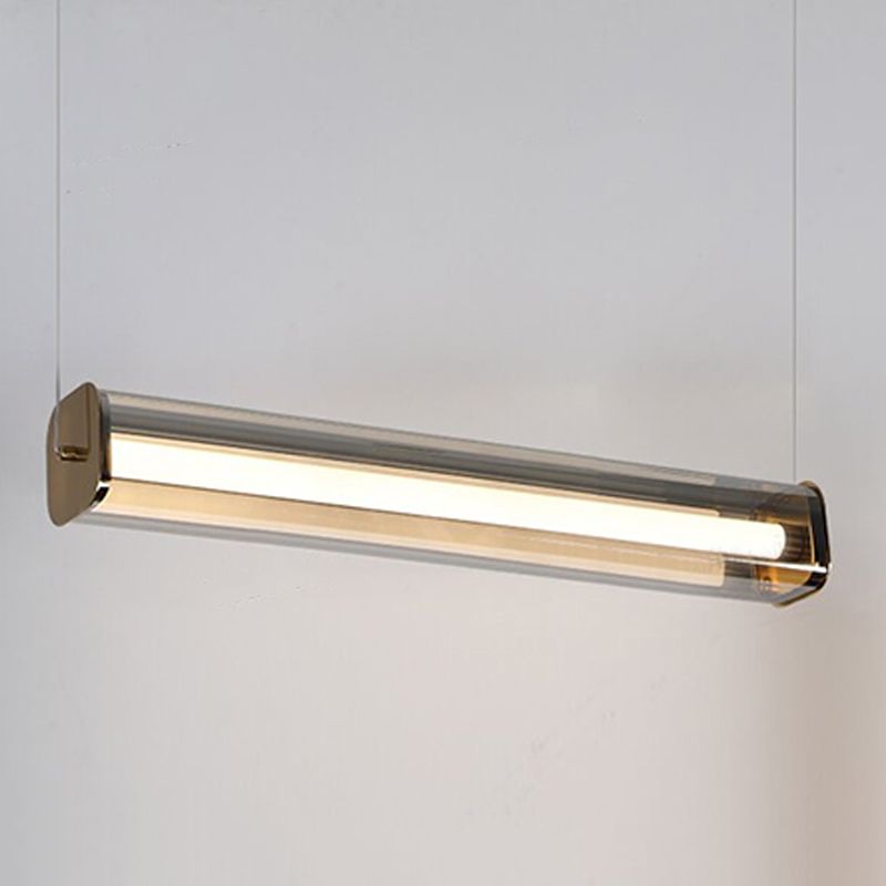 Moderner Stil Rechteck anheizt Licht klares Glas 1 hängende Anhängerlicht