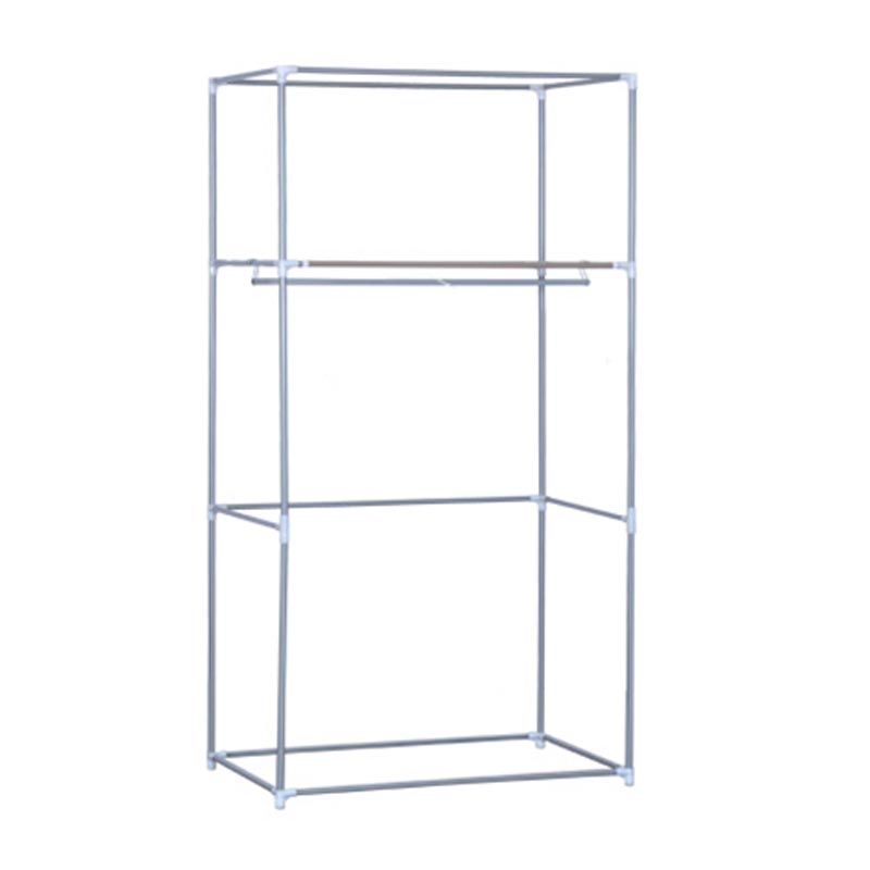 Contemporary Storage Cabinet with Metal Frame Matte Finish Cabinet for Bedroom