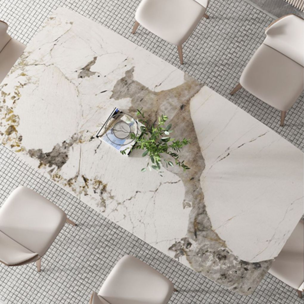 Luxury Sintered Stone Top Dining Set Rectangle 1/4/5/7 Pieces Dining Table Set