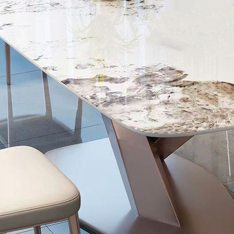 Dinner Room Luxury Dining Table Kitchen Stone Pedestal Dining Table