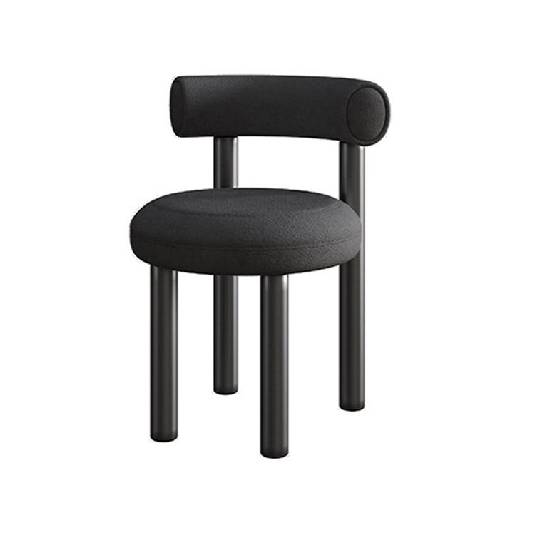 Chaise latérale de style moderne, chaise de salle à manger en métal à dossier ouvert multicolore d'intérieur