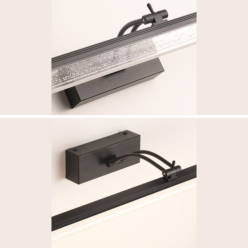 Modern Minimalist Style Streamlined Wall Mounted Vanity Lights Metal Vanity Sconce for Toilet