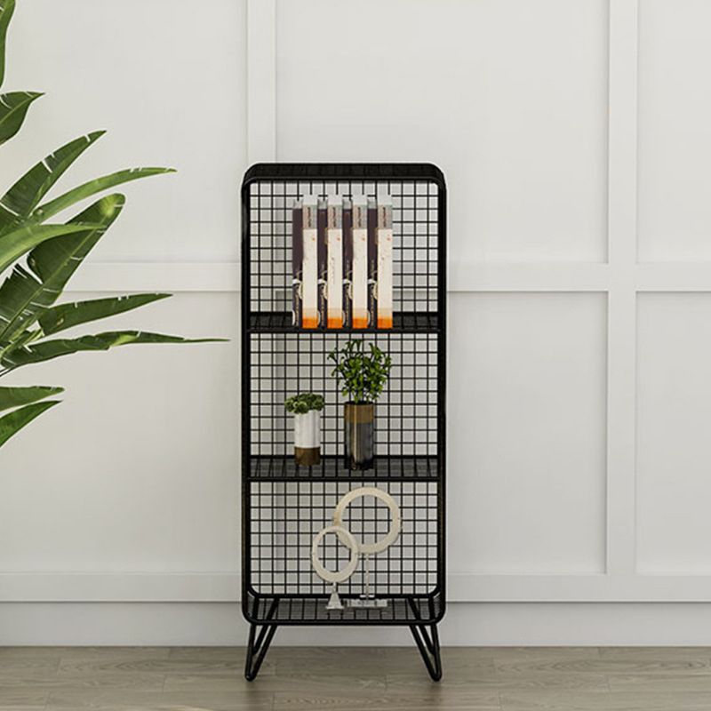 Glam Closed Back Bookshelf Standard Metal Bookcase with Shelves