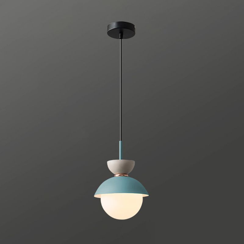 Style minimaliste moderne Global Down Lighting Pendant Metal Metal 1 Plafond suspendu éclairage pour chambre à coucher