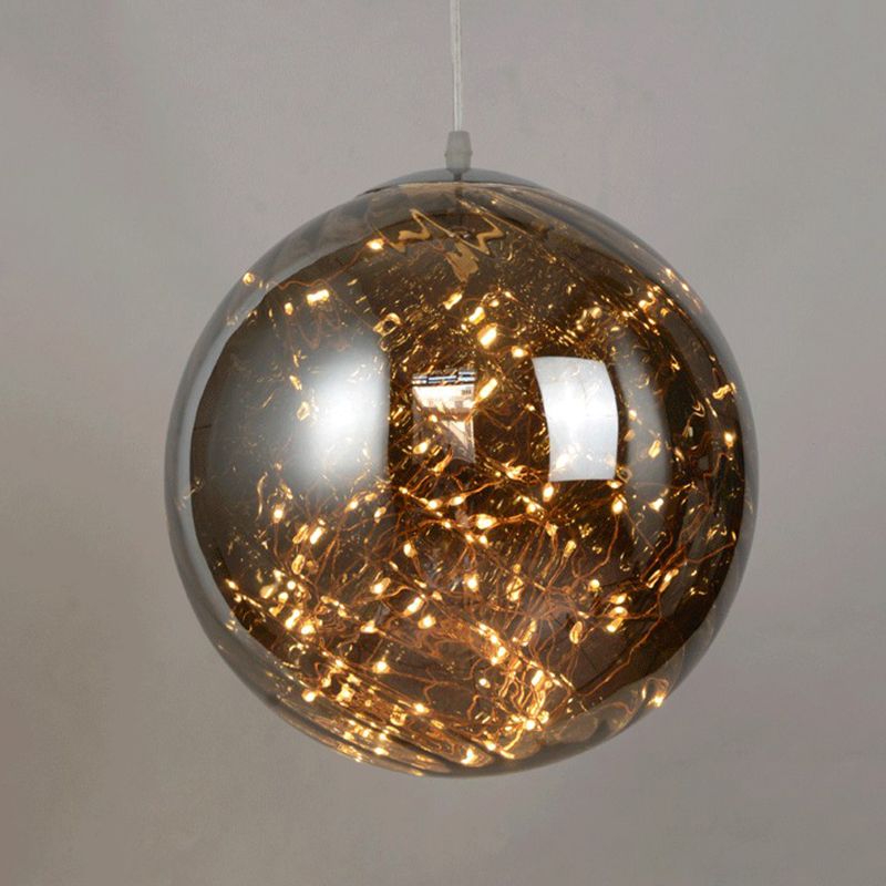 1-Light Blown Glass Suspension Pendant Light Contemporary Style Down Mini Pendant for Dining Room