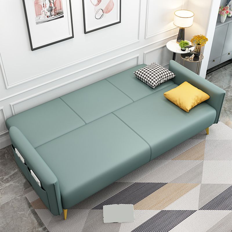 Contemporary Square Arm Living Room Fabric Stationary Seating