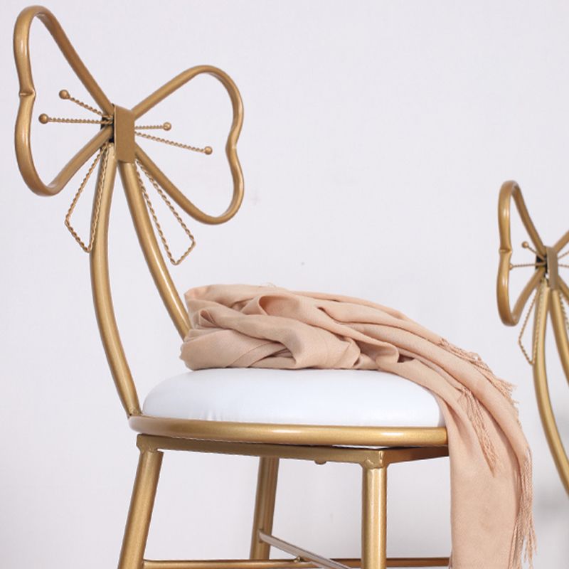 Indoor Upholstered Bar Stools Round Gold Base Scandinavian Counter Bar Stool