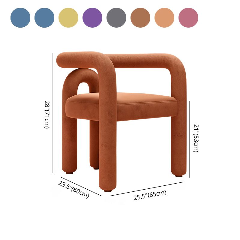 Sillas de comedor de cocina de estilo moderno con respaldo abierto y sillas laterales con brazo