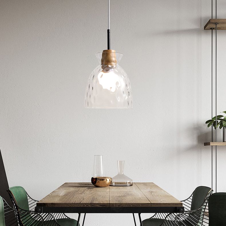 Geometric Shape Glass Hanging Light Modern Multi Lights Hanging Light Mounted Fixture