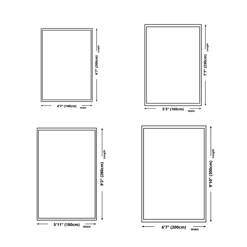 Orange Living Room Area Carpet Geometric Pattern Modern Area Rug Polyester Stain Resistant Rug