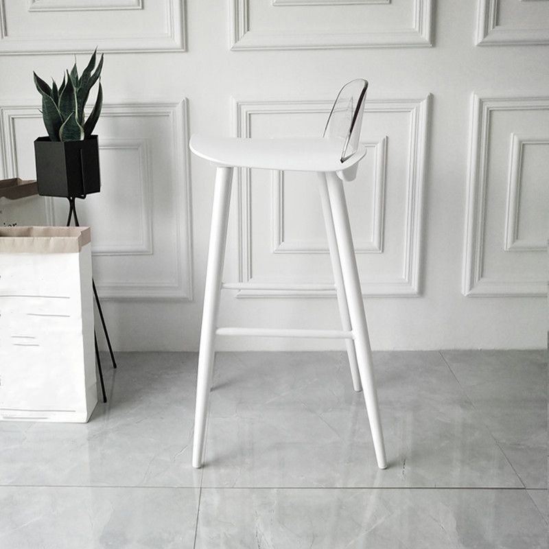 Taburete de bar de estilo escandinavo con asiento cuadrado para barra de cocina