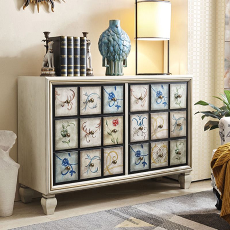 American Retro Storage Chest Solid Wood Storage Chest Dresser for Bedroom