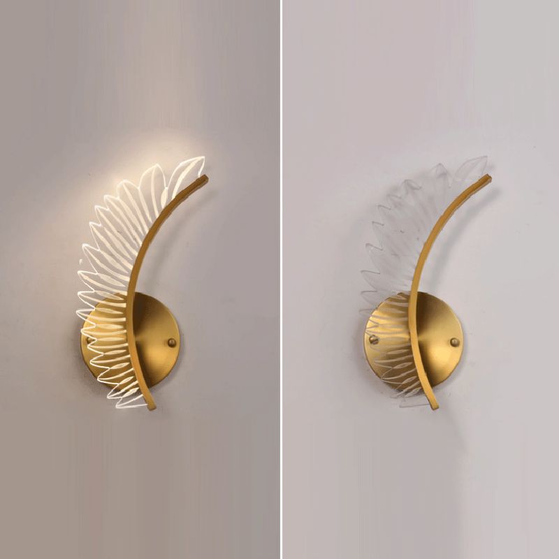 Unique Shape Wall Mounted Light Fixture Modern Wall Mounted Lighting in Gold
