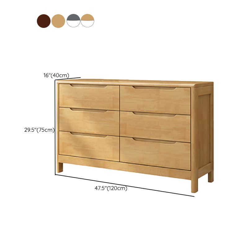 Contemporary Dresser Solid Wood Storage Chest with 5/6/9 Drawers