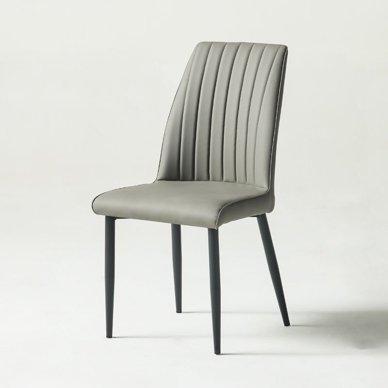 Chaise d'appoint de salle à manger rembourrée de style contemporain, sans accoudoirs, à dossier solide, pour usage domestique
