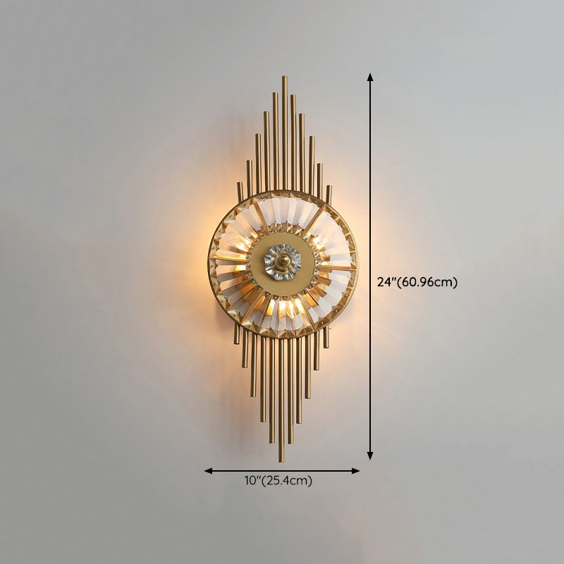 Modern Style Wall Lamp Metal 1 Light Sconces in Gold for Bedroom