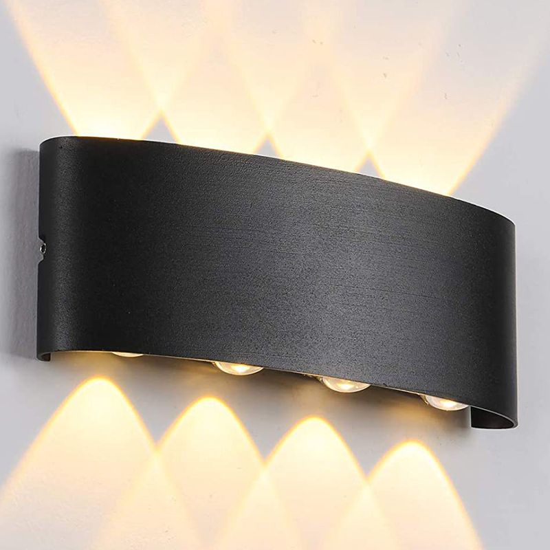 Multi Lights Wall Mount Light Modern Black LED Wall Light for Living Room