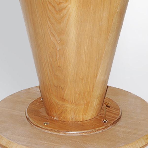 Solid Wood No Distressing Modern Pedestal Round Coffee Table