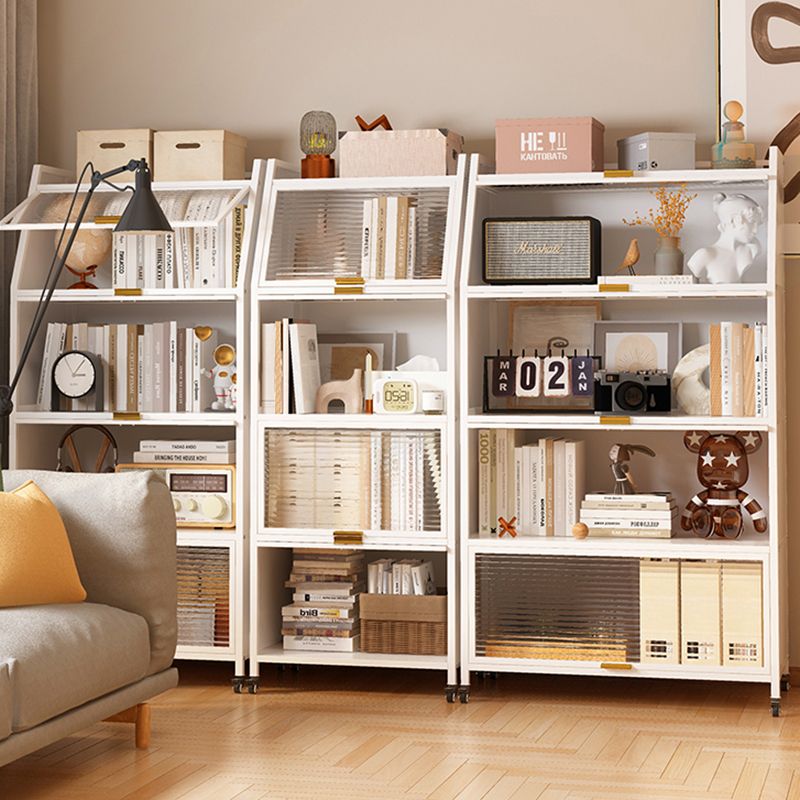 Metal Closed Back Standard Bookshelf Shelves Included Bookcase